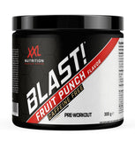 Blast! Pre Workout (available at Mangusa) Fruit Punch (Cafeinefree) XXL Nutrition Curacao