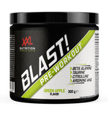 Blast! Pre Workout (available at Mangusa) Green Apple XXL Nutrition Curacao