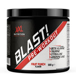 Blast! Pre Workout (available at Mangusa) Fruit Punch XXL Nutrition Curacao
